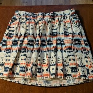 Cream skirt with Aztec inspired pattern